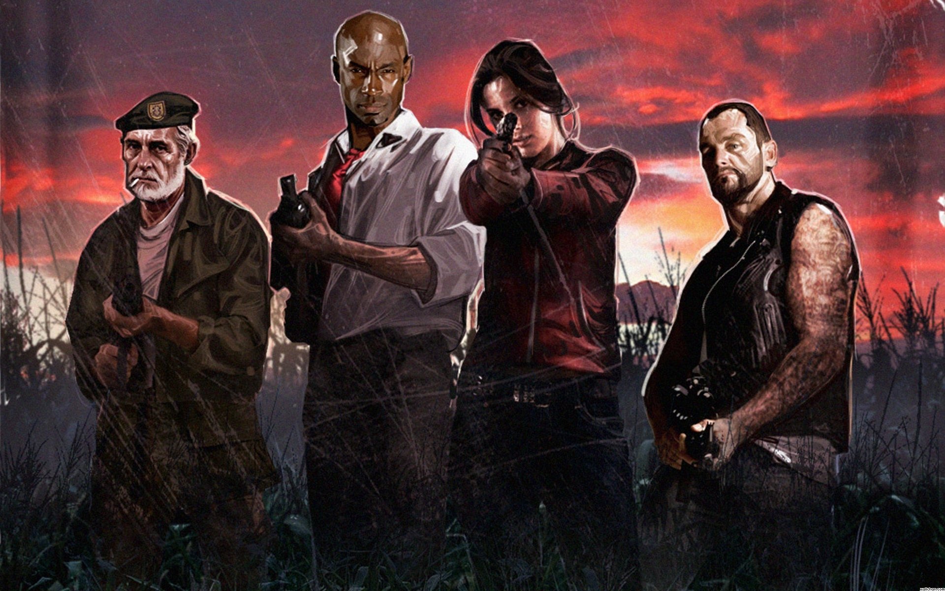 left 4 dead l4d żniwa krwi beale louis zoe francis