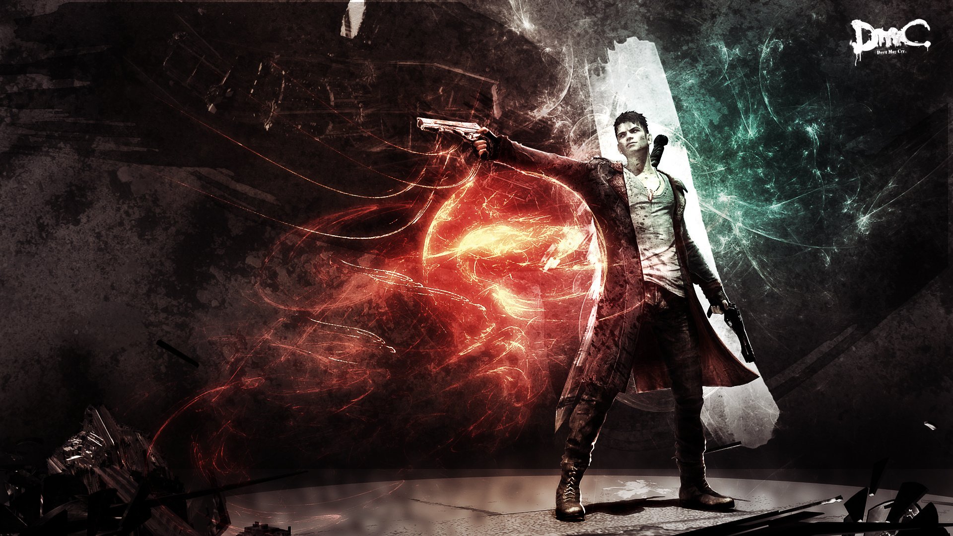 devil may cry 5 dmc frapper la porte de l enfer xian jin travail dante épée pistolets manteau feu portail