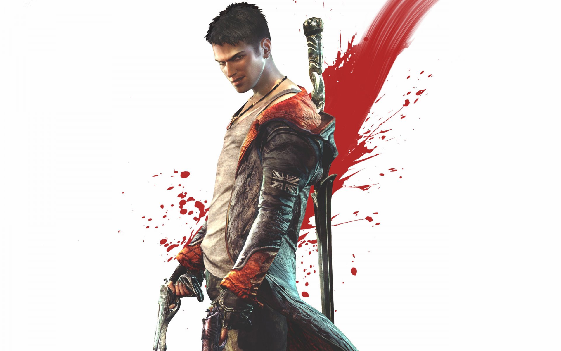 dmc devil may cry 5 dante espada capa sonrisa sonrisa armas pistolas camiseta