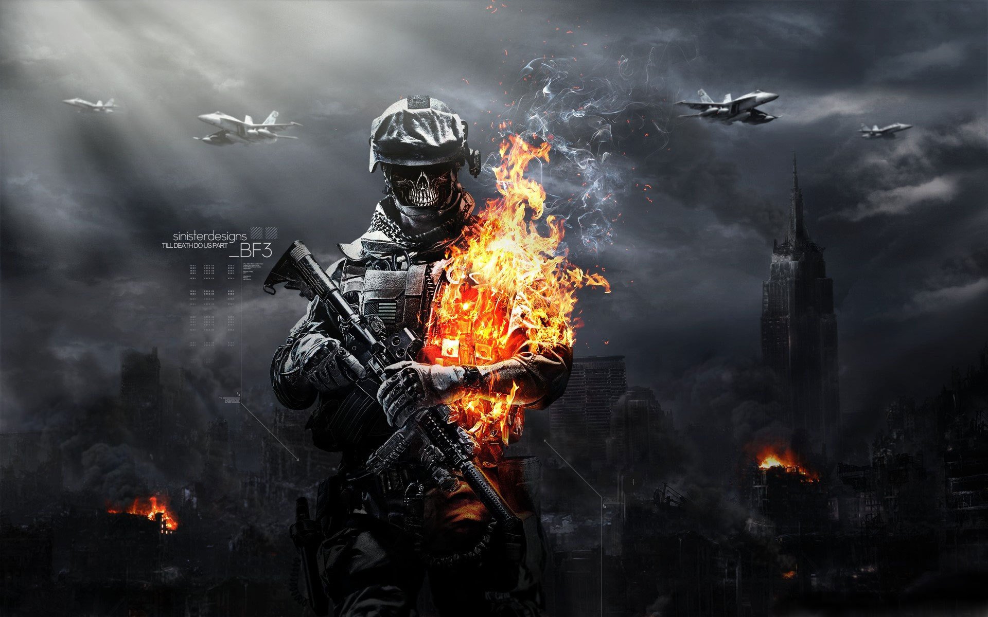 battlefield 3 zombies soldado zombies fuego