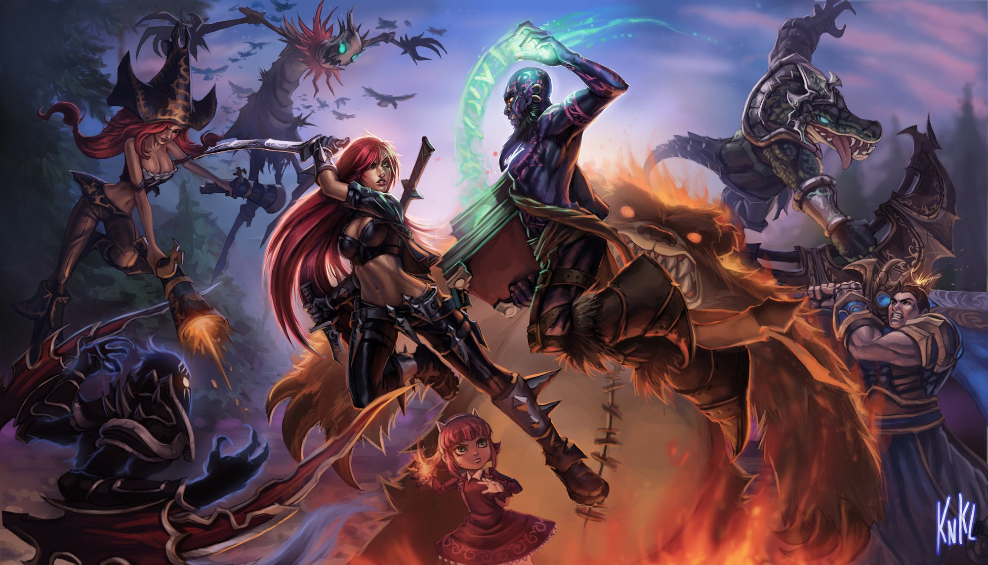 league of legends art knockwurst bitwa broń magia