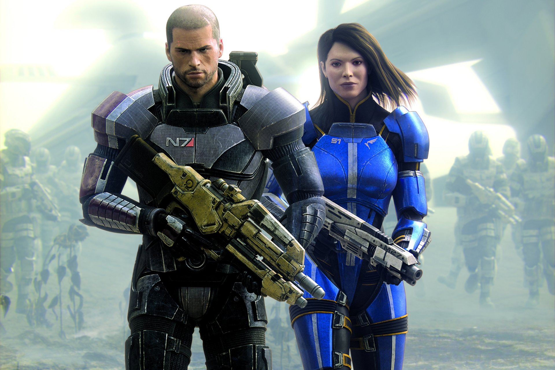 mass effect 3 mass effect capitaine shepard commandant shepard fantôme spectre soldats arme fusil de chasse fusil n7 ashley williams john sheppard s1 cicatrices guerre armure