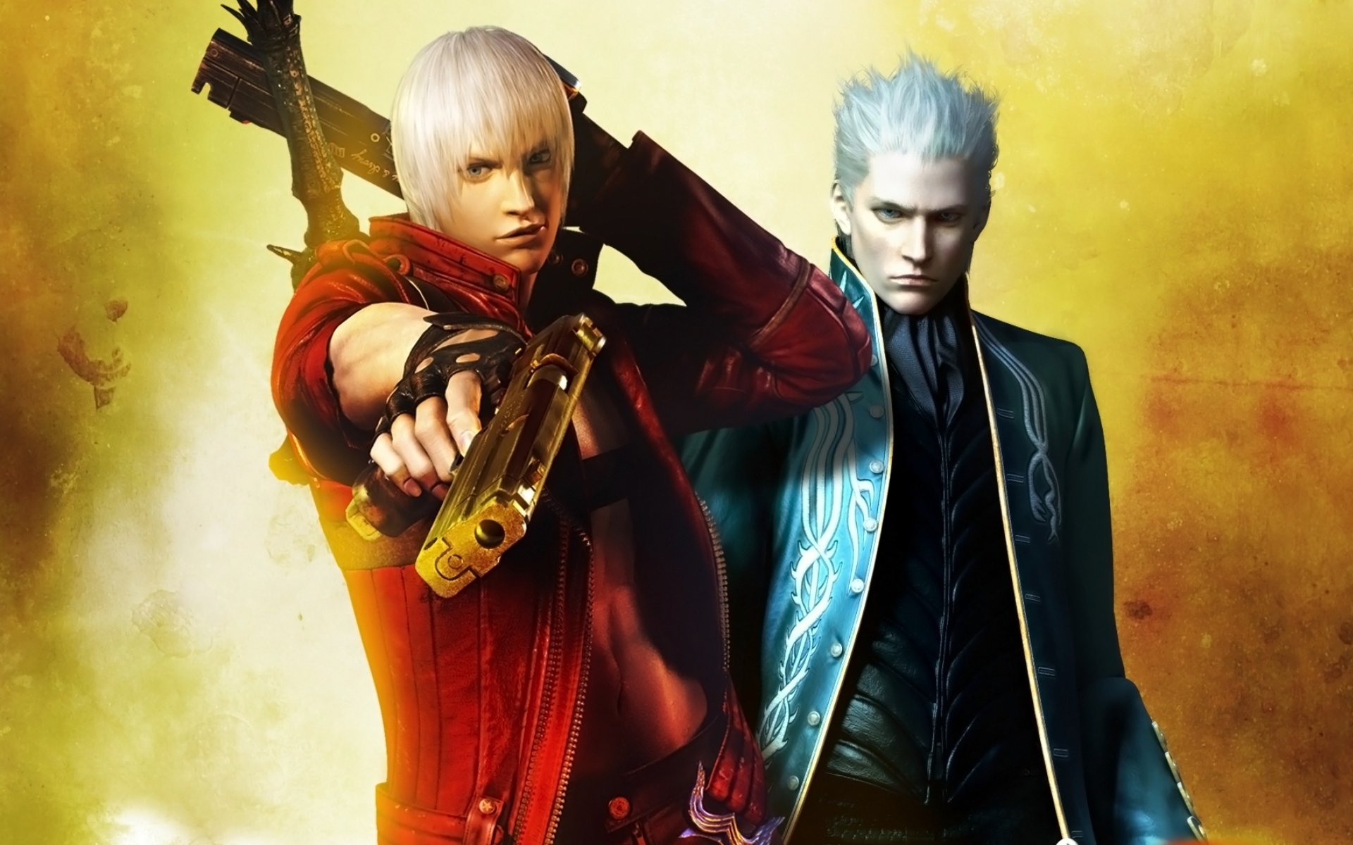 devil may cry 3 dmc wallpaper spiel dantes erwachen sonderausgabe dante virgil dämonen brüder schwert waffen rebellion ebony&ivory brüder rebellion pistolen