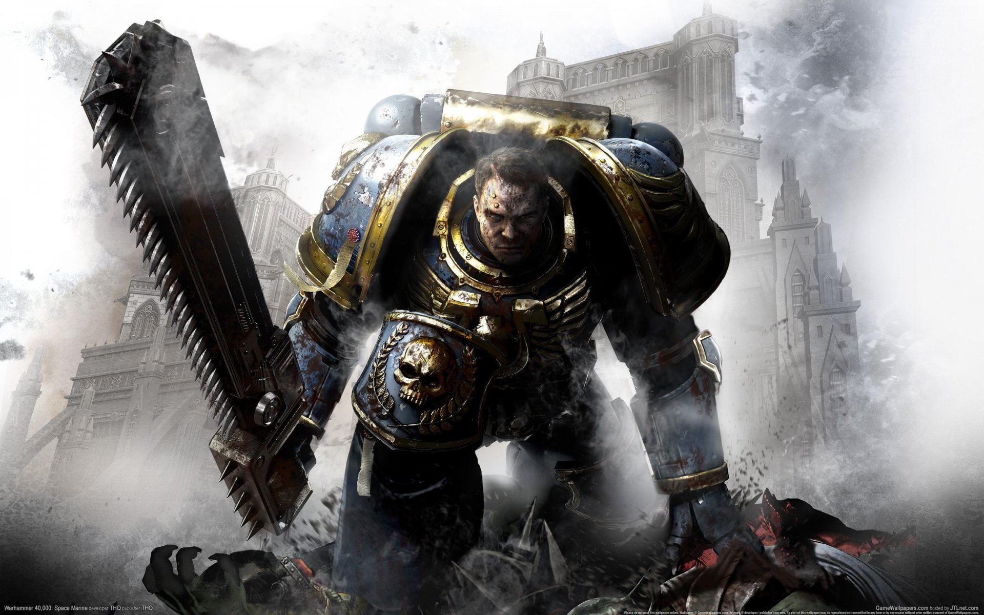 młot bojowy 40 000 space marines chainsaw space marines captain titus