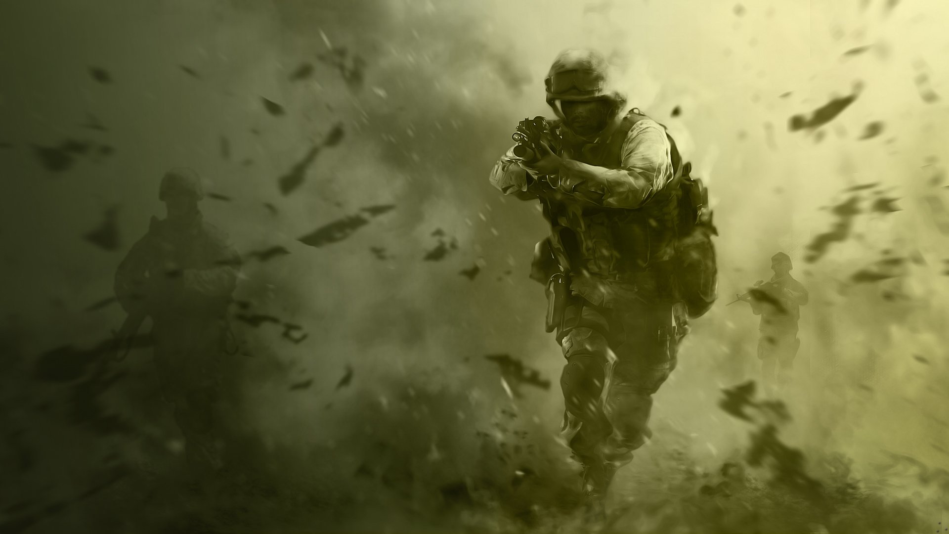 call of duty merluzzo guerra moderna soldato sfondo verde armi forze speciali