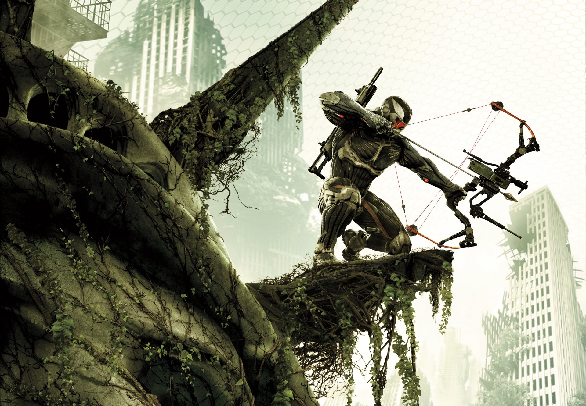 crysis 3 crytek bogen pfeil waffe maschinengewehr soldat verwüstung zuhause blä ttern nanoanzug new york freiheitsstatue