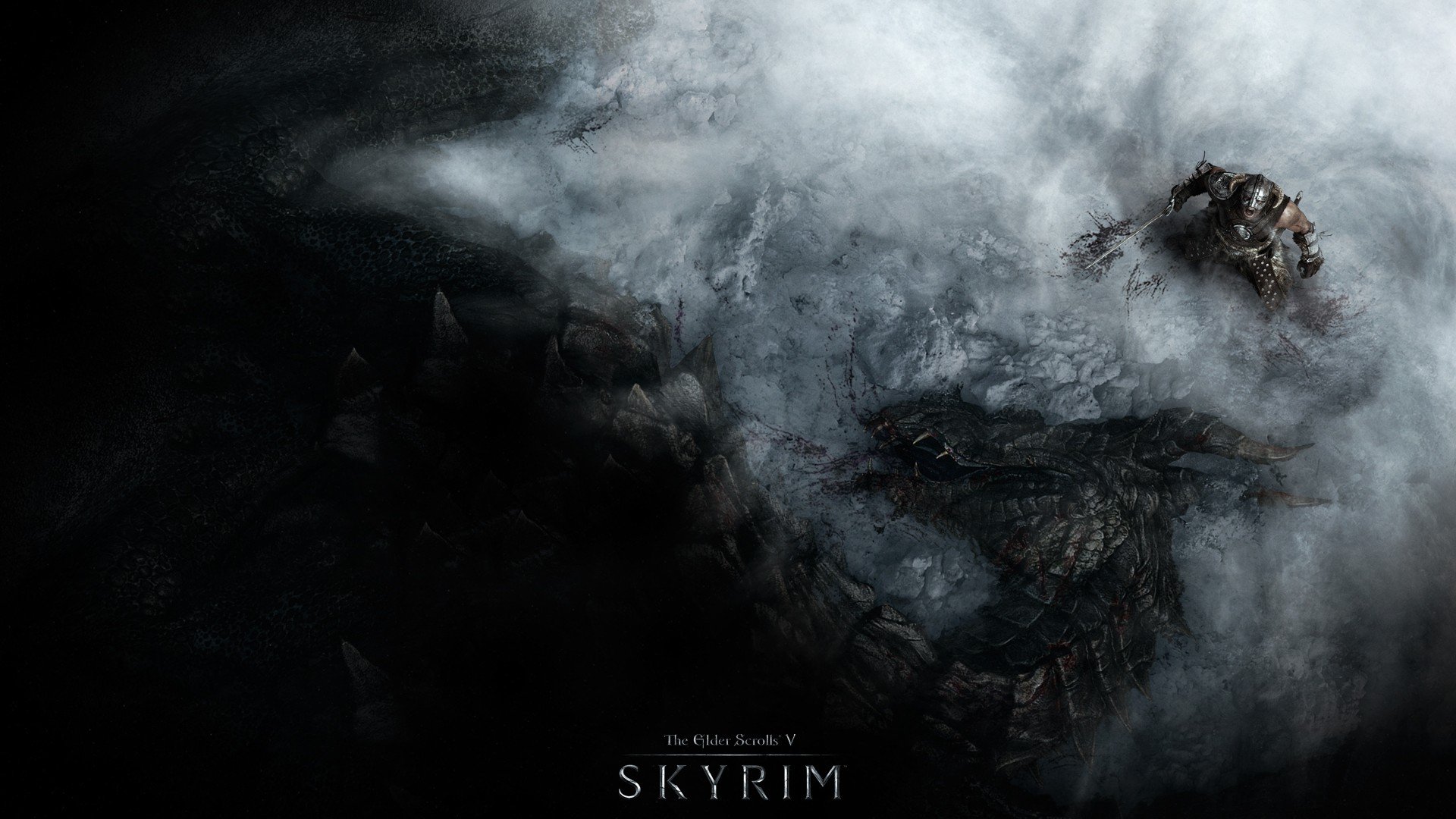 the elder scrolls skyrim skyrim arte duvakin drago montagne neve urlo