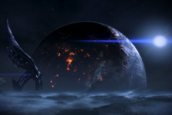 A picture of the reaper from the game mass effect