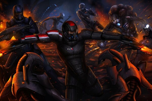 Robot and Captain Shepard vs. the Reapers