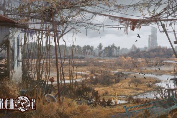 Game Stalker 2, Ukraine, wasteland in Chernobyl