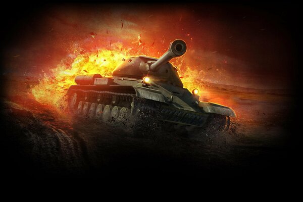 Art games World of Tanks with explosion tank