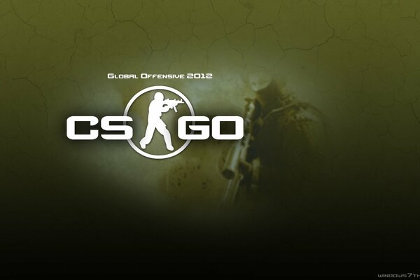 Logo del juego Counter Strike con SWAT en kruglyashka