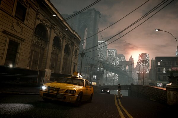 Tramonto piovoso a New York da grand theft Auto iv