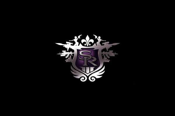 Logo di Saints Row su sfondo nero