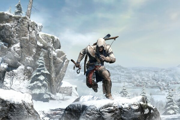 Attentäter, Berge, Schnee, Winter, Assassins Creed 3