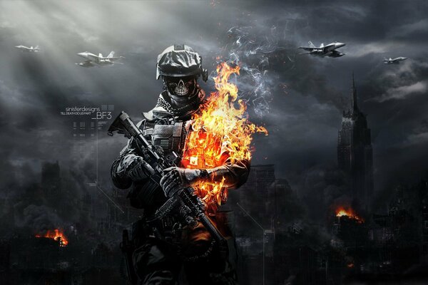 Mató a un soldado zombie en el juego Battlefield 3