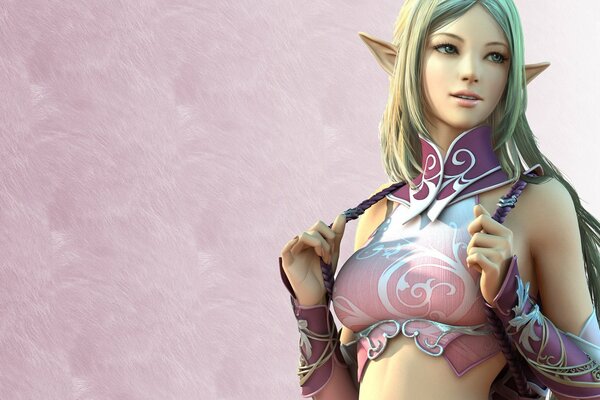 Elf girl wallpaper from the lineage game