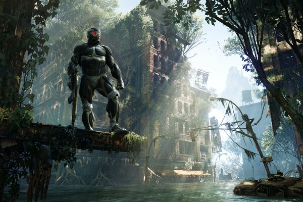 Héroe de crysis 3 en la jungla urbana