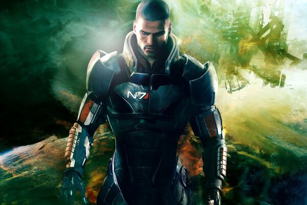 Capitán Shepard de un juego de ordenador