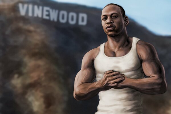 Carl Johnson from the GTA San Andreas game