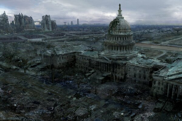 The Capitol in Washington after the end of the world