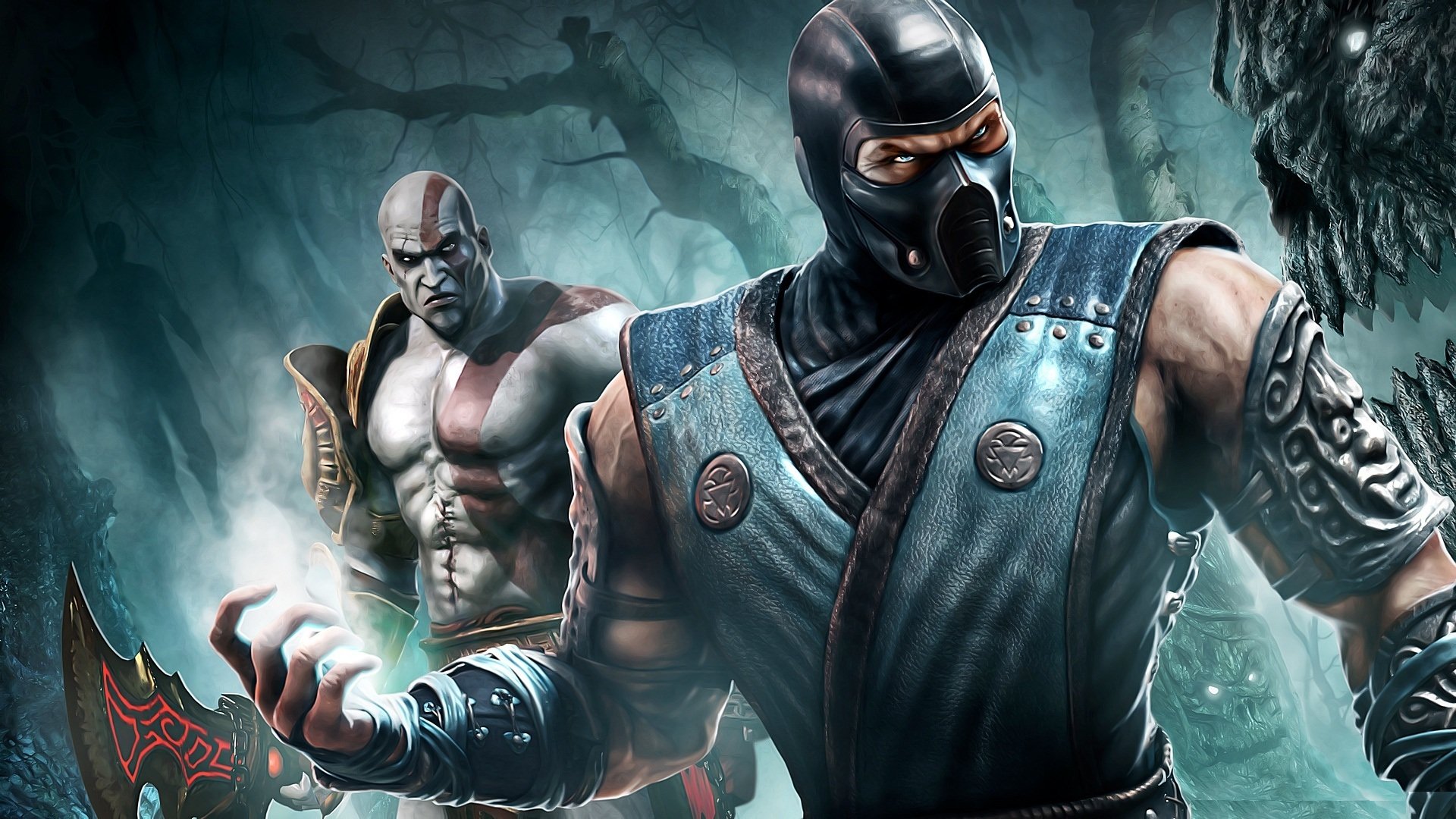 mortal kombat sub zero кратос