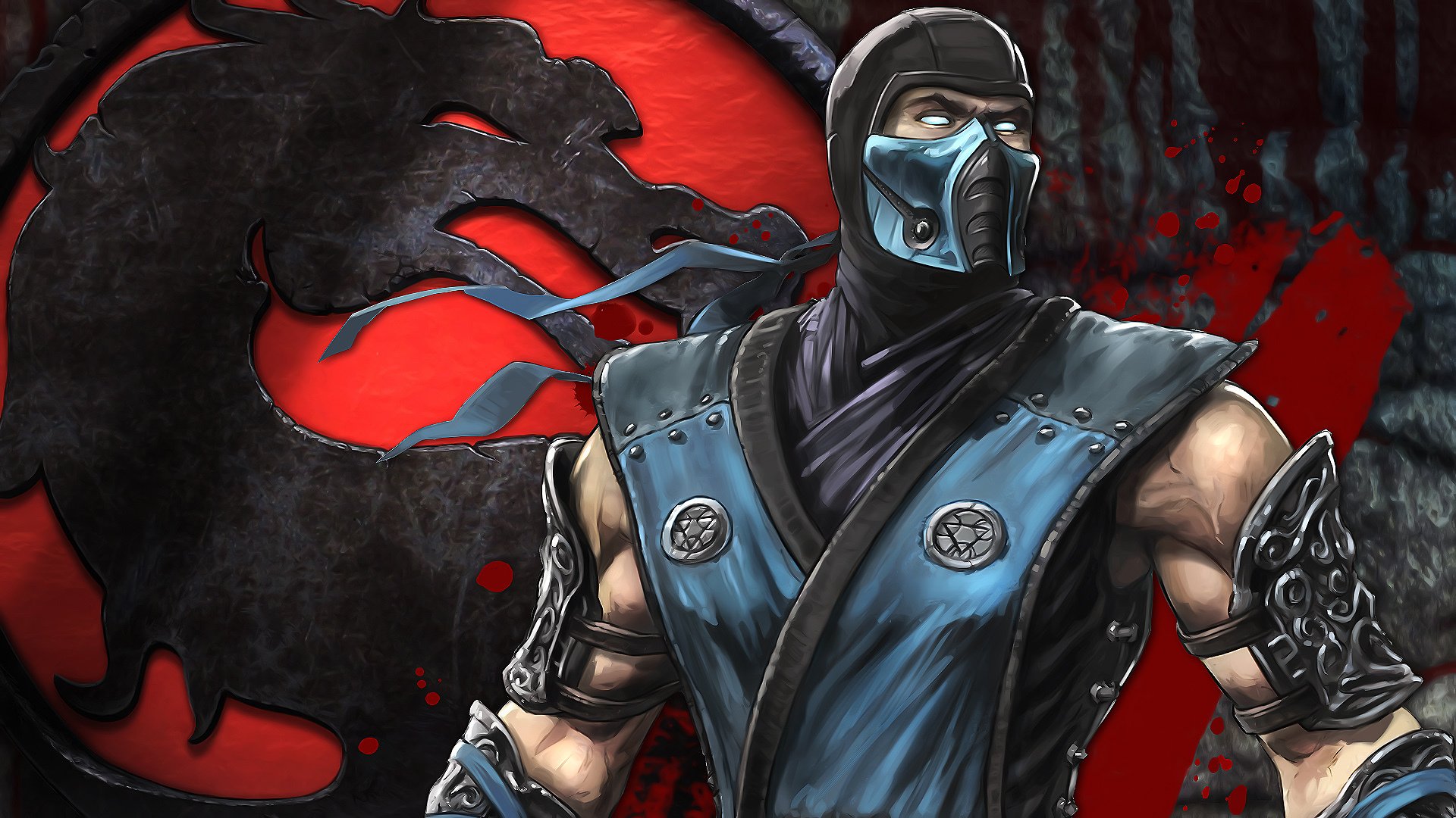 mortal kombat art drawing sub zero sub zero below zero icon dragon blood