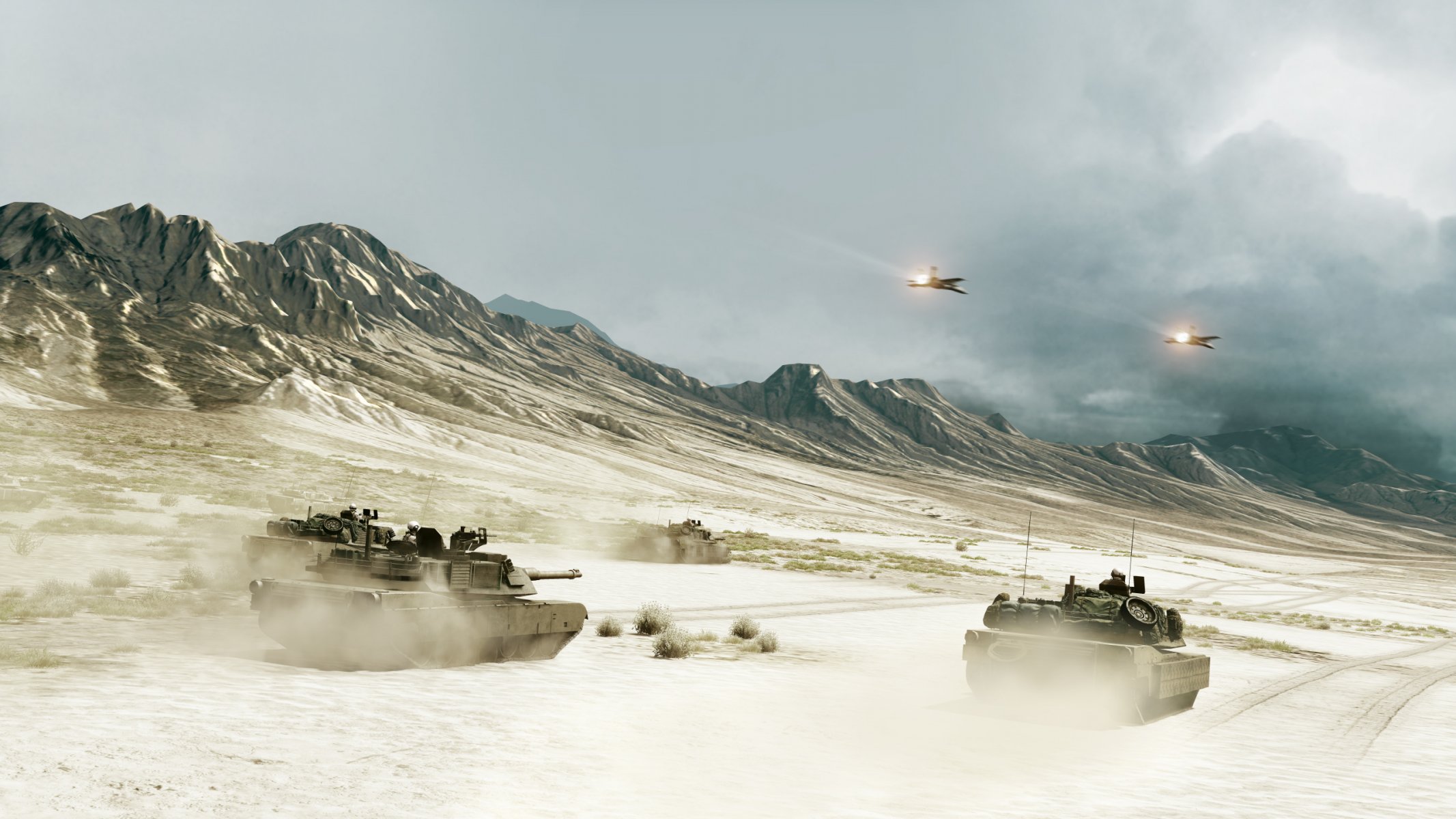 battlefield desert sand mountain sky smoke grass tanks battle