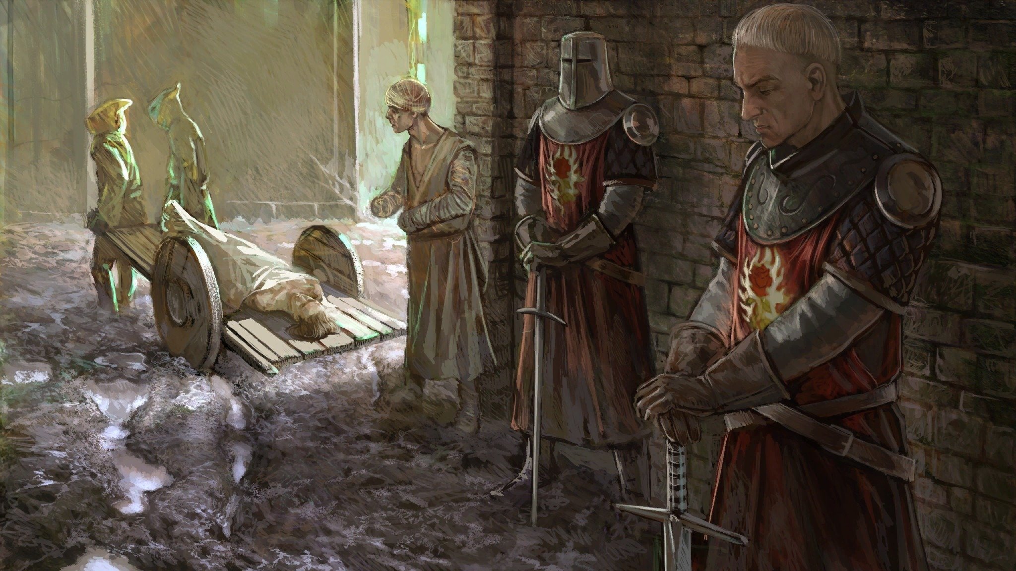 the witcher andrzej sapkowski order glowing roses knights art street