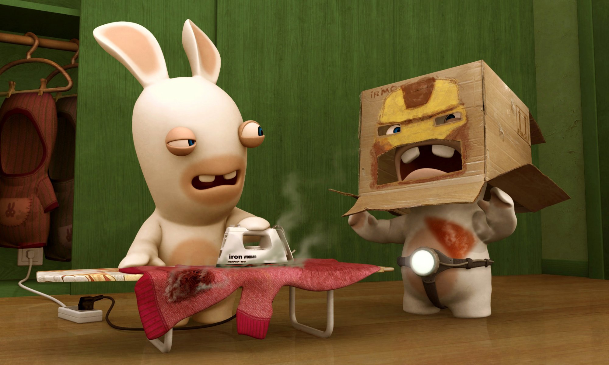 rabbids délire rabbids lapin fer iron man