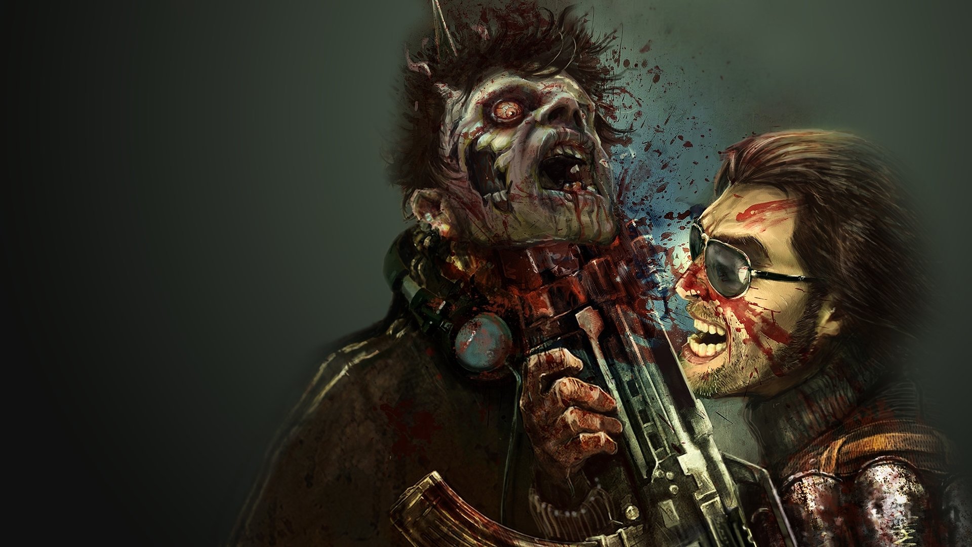 isla muerta juegos zombies armas ametralladora grito vista