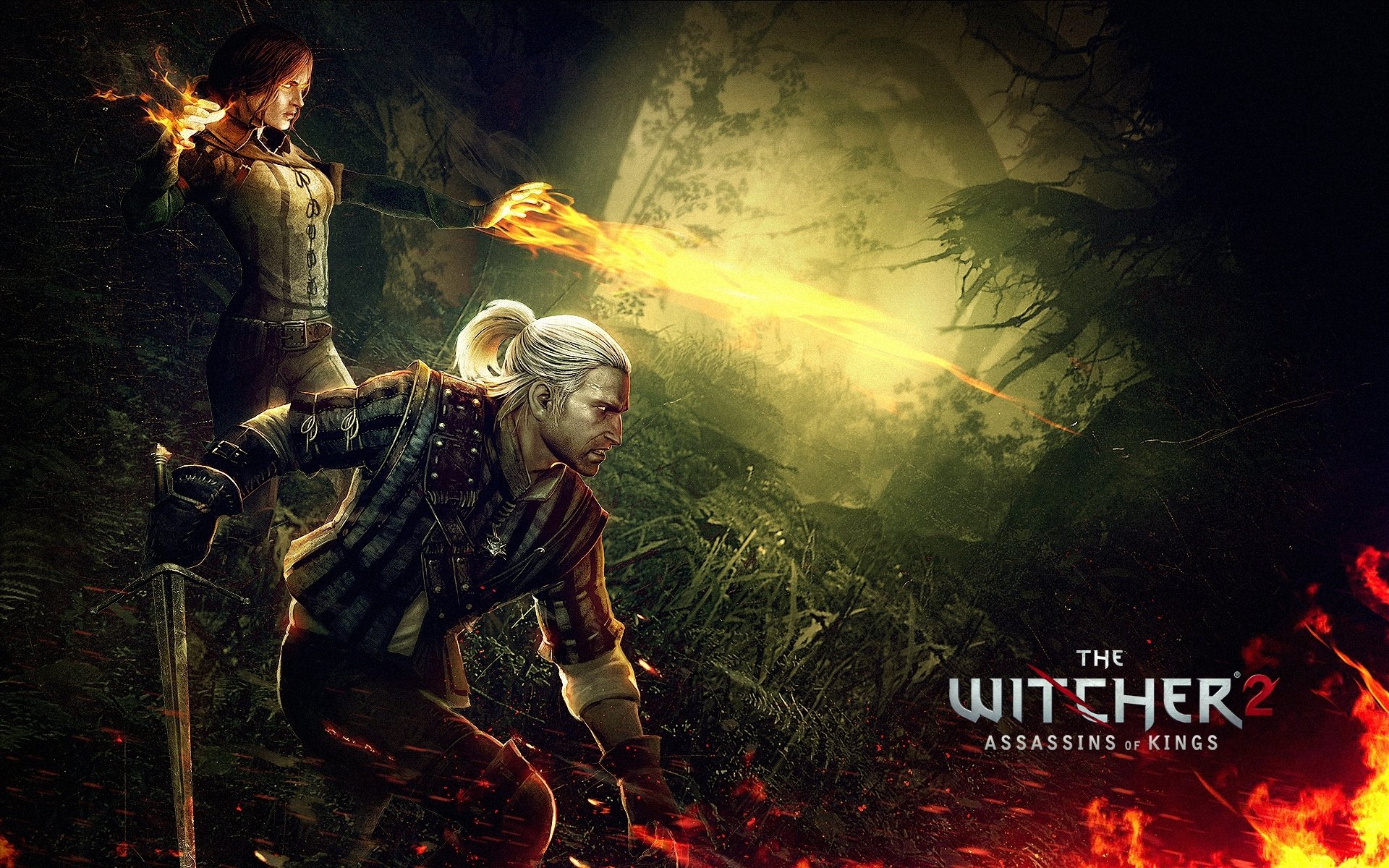 the witcher 2 les assassins des rois triss merigold geralt the witcher 2 les assassins des rois geralt de rivia igni