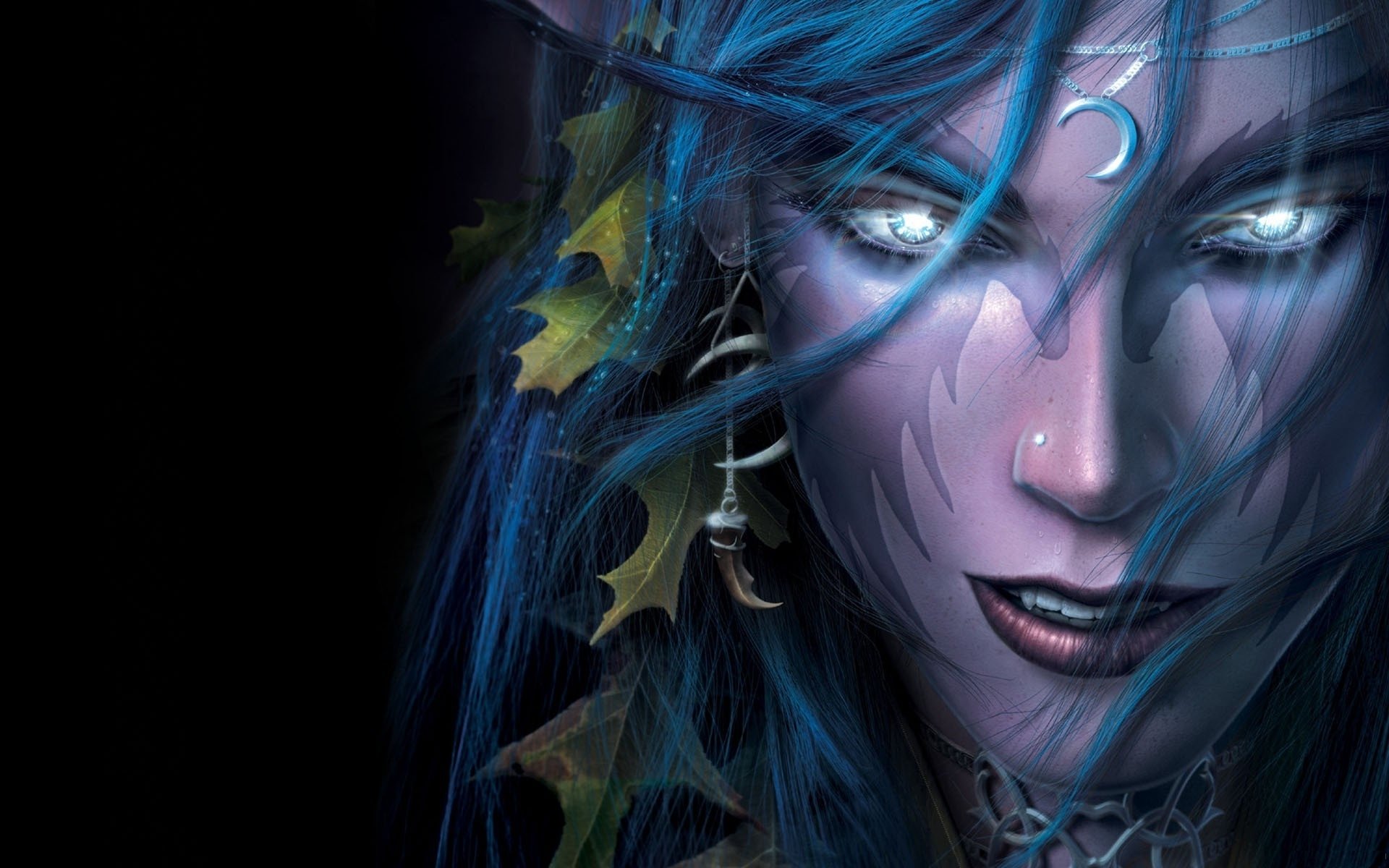 warcraft 3 the frozen throne night elf warcraft 3 military craft ice throne girl face hair eyes glitter earring