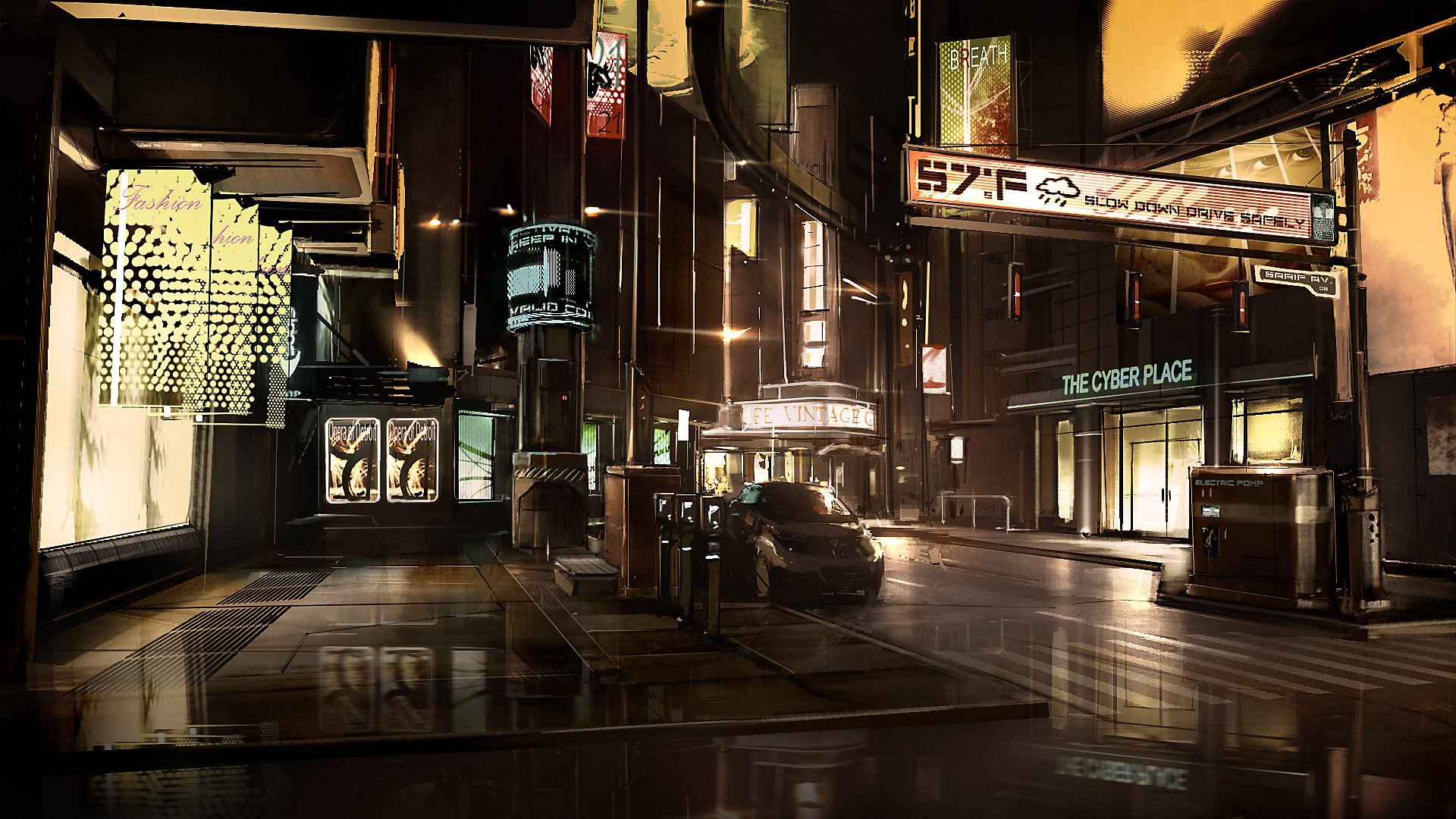 deus ex human revolution square enix detroit deus ex cyberpunk straße