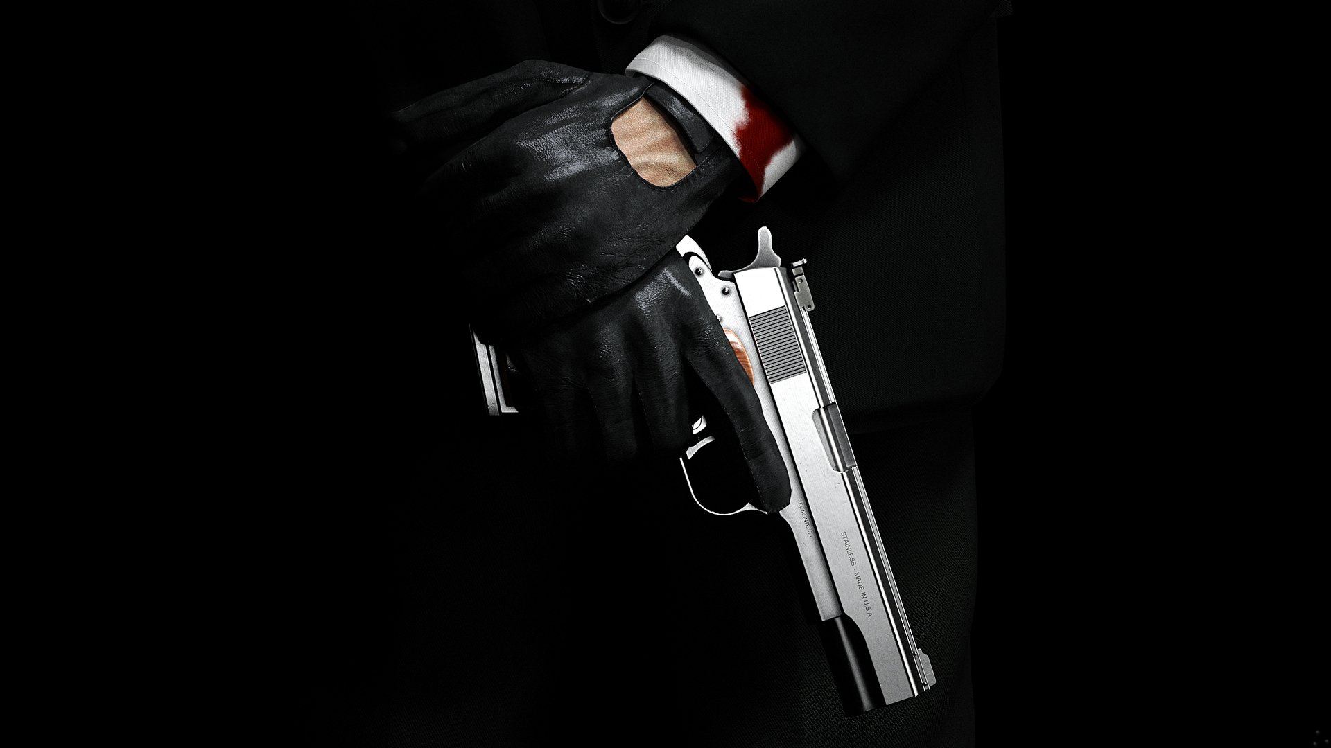 hitman absolution asesino sangre manga pistola guantes