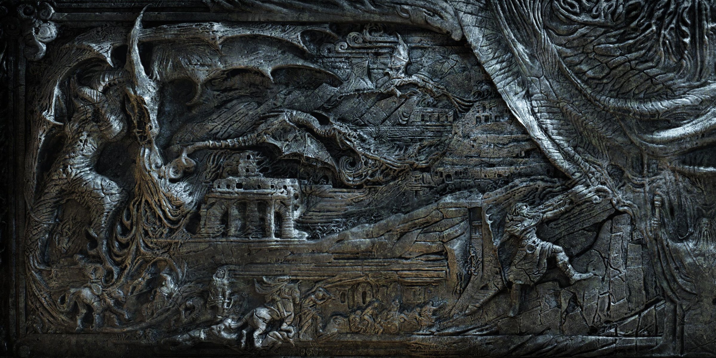 the elder scrolls skyrim skyrim bas-relief mage dragon fantasy