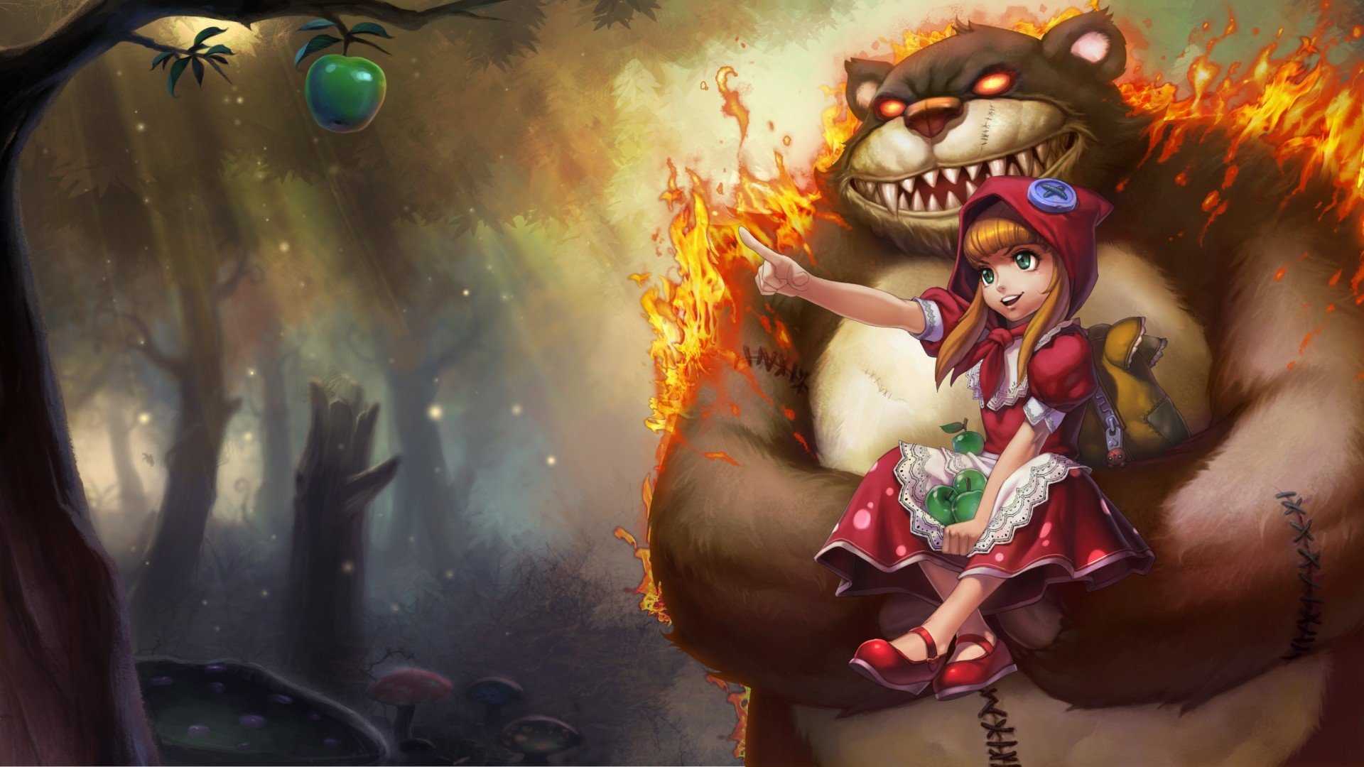 ragazza orso mela league of legends