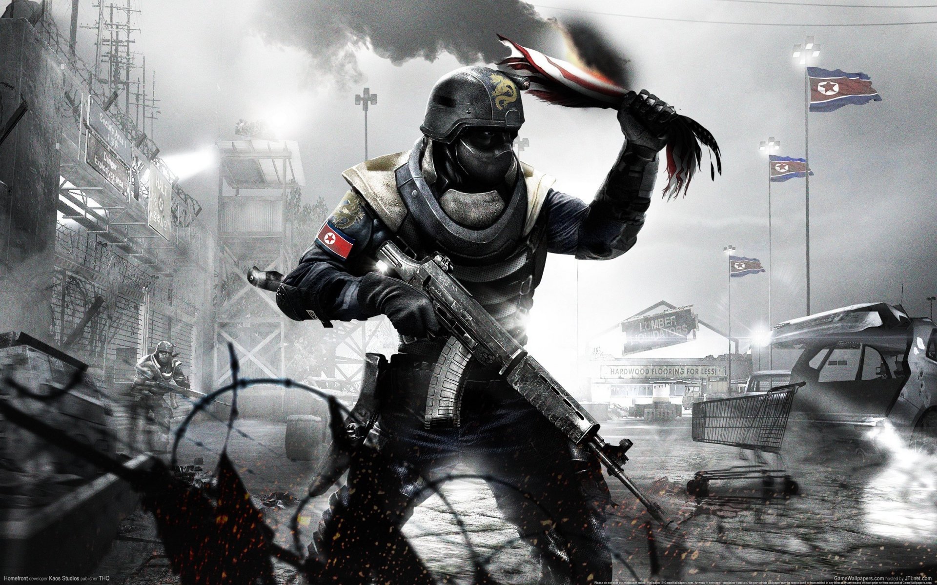 homefront macchina bandiera combattente gamewallpaper