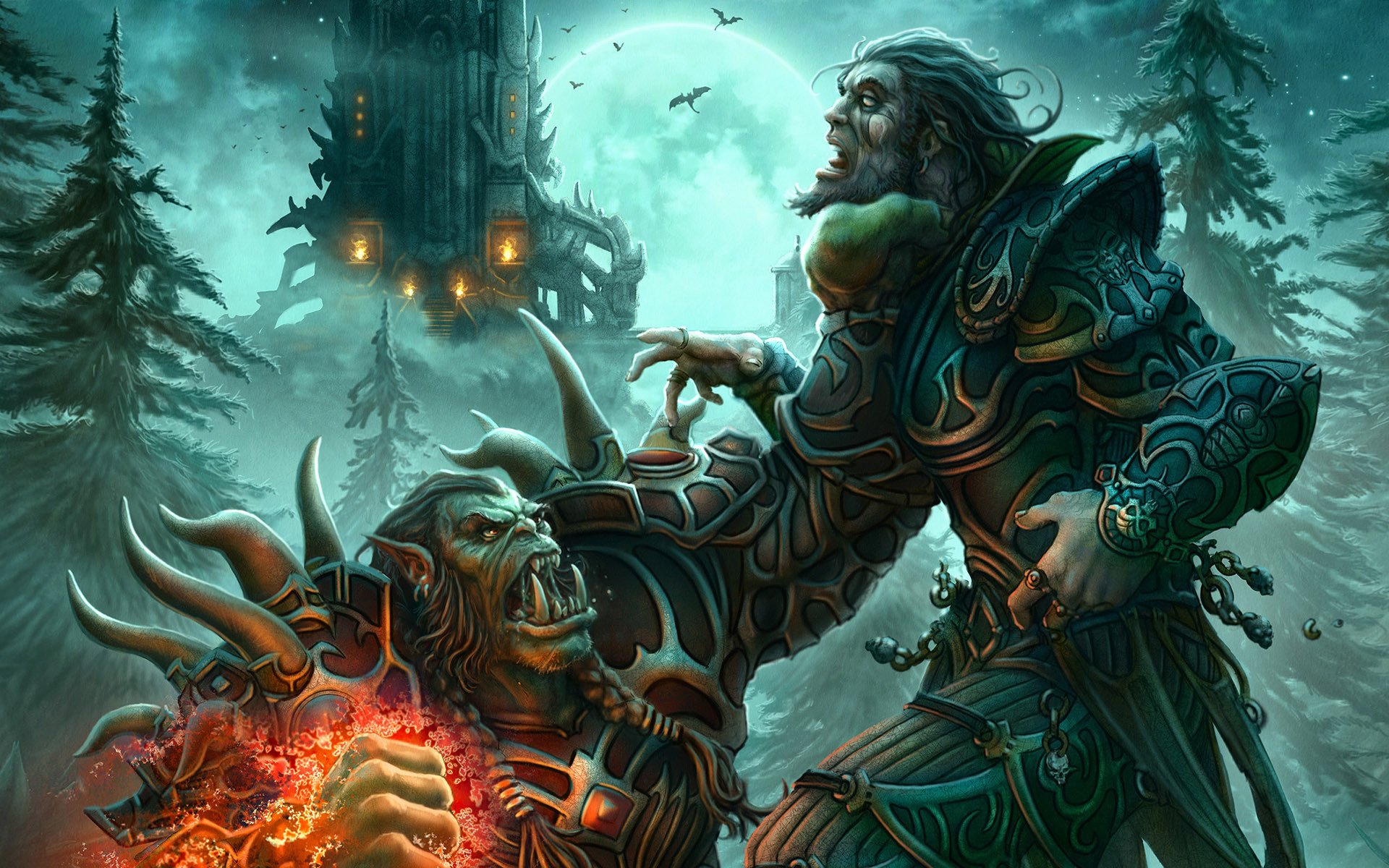 world of warcraft warlock ork locke warlock man