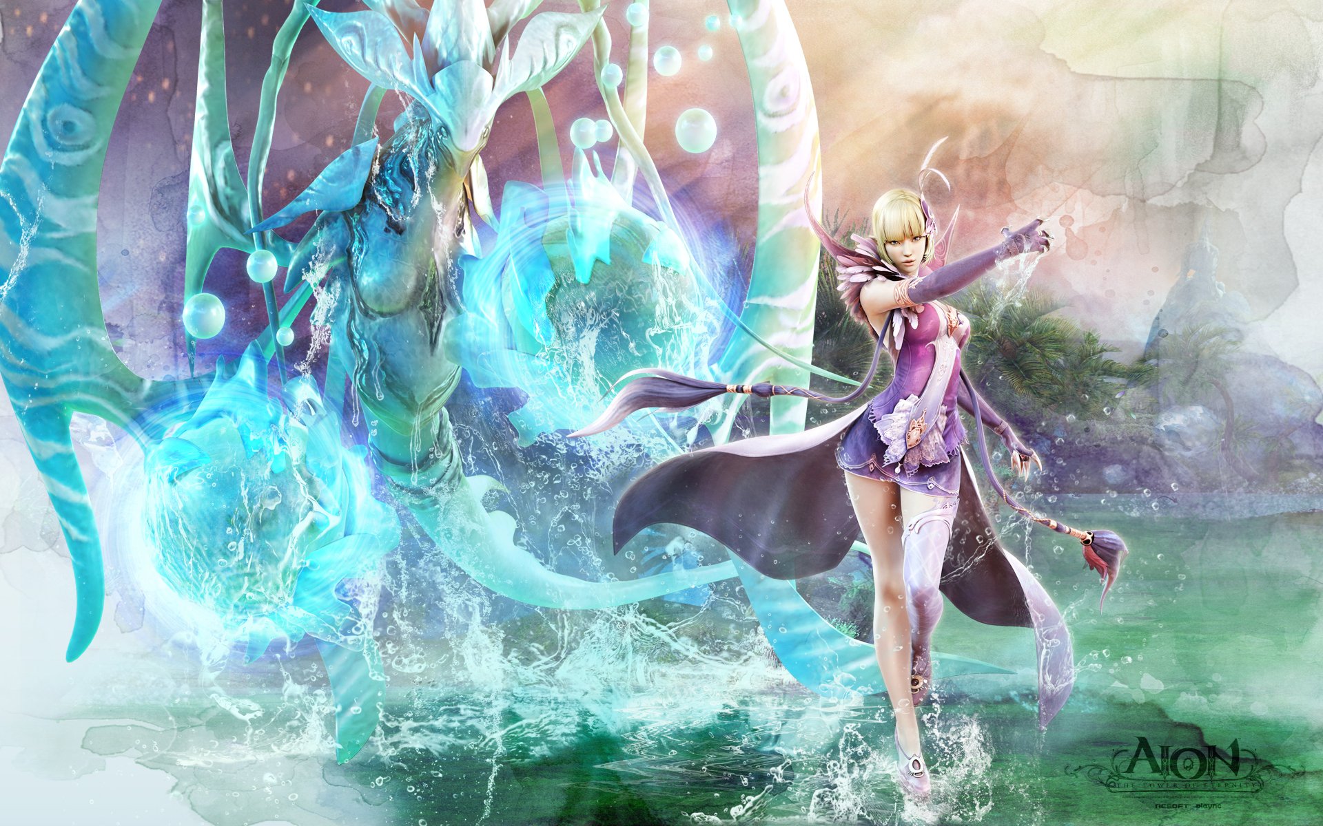 aion ragazza mago acqua creatura magia