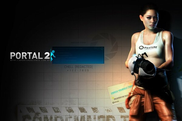 Portal 2, a girl with a camera