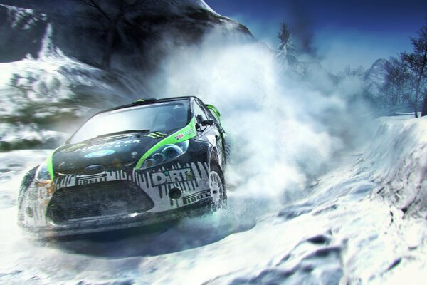 Extreme winter racing in the forest