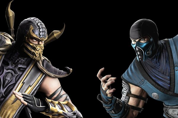 Scorpion vs SAB-zero dans Mortal Kombat