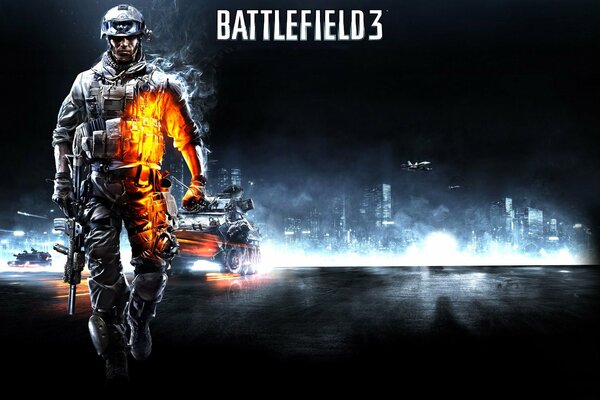 Battlefield 3. A fighter on the battlefield