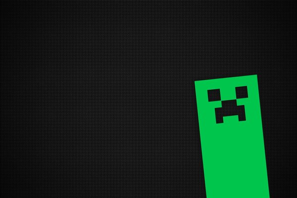 Jeu Minecraft vert sur fond noir