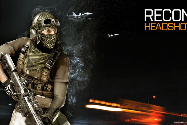 Personnage de Recon headshot battlefield3