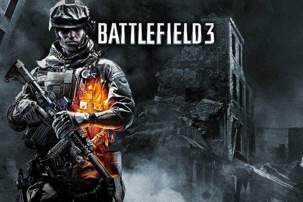 Żołnierz z bronią z gry Battlefield 3