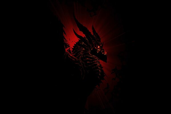 Black Dragon Deathwing from the world of Warcraft