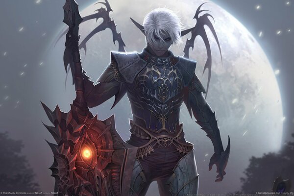 The dark elf from the game lineage 2