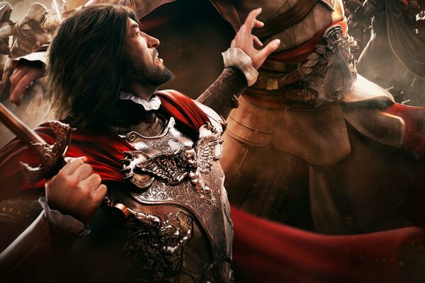 Cesare Borgia contro Ezio Auditore di Assassins creed brotherhood